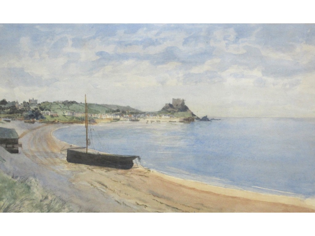 Appraisal: Watercolour coastal scene indistinctly signed lower right