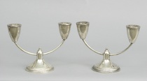 Appraisal: A Pair Of Duchin Sterling Silver Candlesticks A pair of