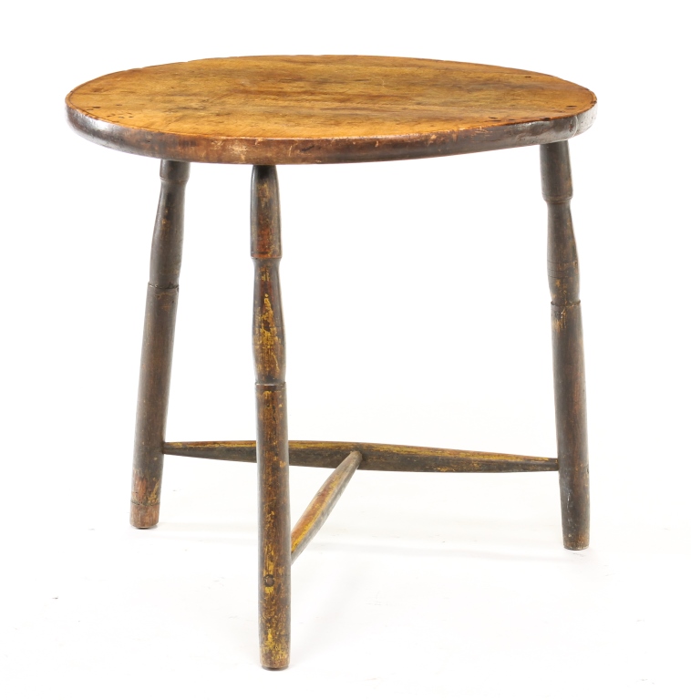 Appraisal: AMERICAN CRICKET TABLE Mid th century maple Three board turned