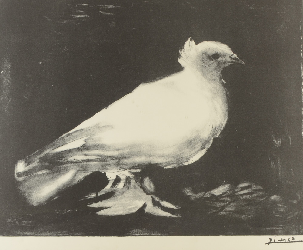 Appraisal: DOVE LITHOGRAPH AFTER PABO PICASSO S P A D E