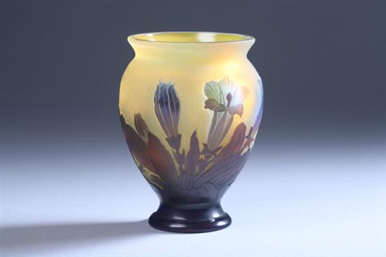 Appraisal: GALL CAMEO GLASS VASE Circa Gall signed in cameo Ovoid