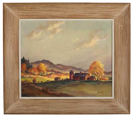 Appraisal: JOHN C HARE Indian Summer New England Oil on canvas