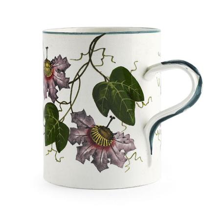 Appraisal: WEMYSS LARGE MUG CIRCA decorated with passion flowers impressed mark