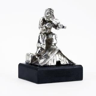 Appraisal: Yoel Zidon Sterling Silver Fiddler on the Roof on Wooden