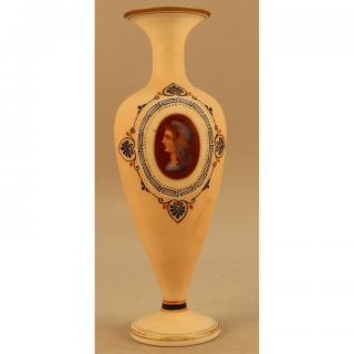 Appraisal: Antique Italian Painted Vase Depicting portrait of woman on side