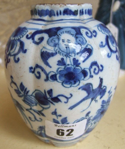 Appraisal: A faience polychrome vase late th century early th century