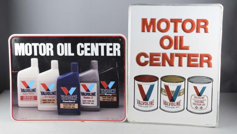 Appraisal: Lot Of Valvoline Single Sided Embossed Tin Signs Both signs