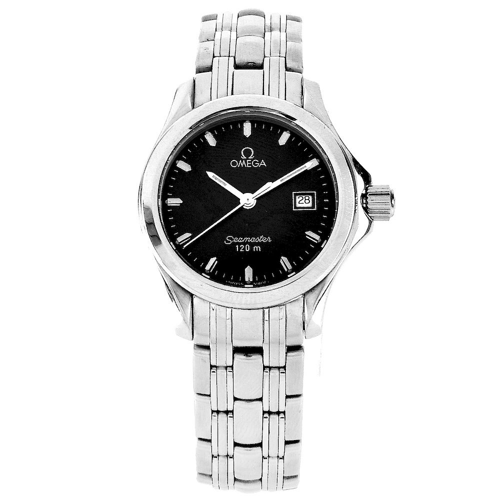 Appraisal: Omega Lady's Seamaster Omega Lady's Stainless Seamaster Quartz movement Anthracite