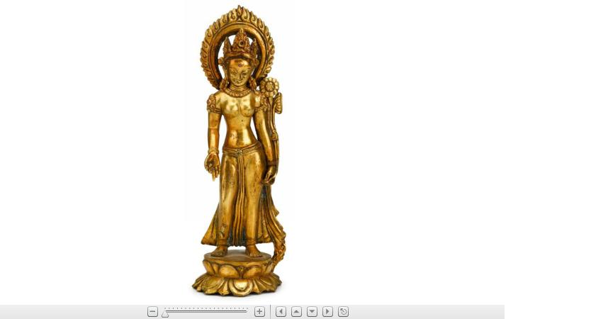 Appraisal: Nepalese gilt bronze and jeweled figure th century or later