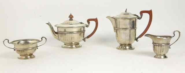 Appraisal: A four-piece silver tea and coffee service A Bros Limited