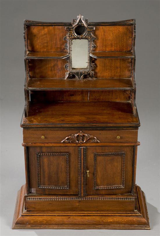 Appraisal: Aesthetic movement miniature cabinet Late th early th century Small