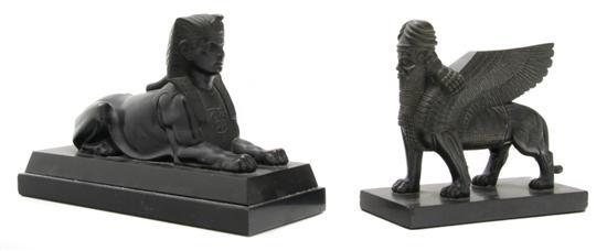 Appraisal: A Group of Two Neoclassical Bronze Figures the first depicting