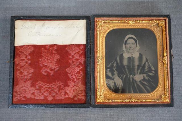 Appraisal: Antique Tintype Grandmother Photograph c Looks like a Post Civil