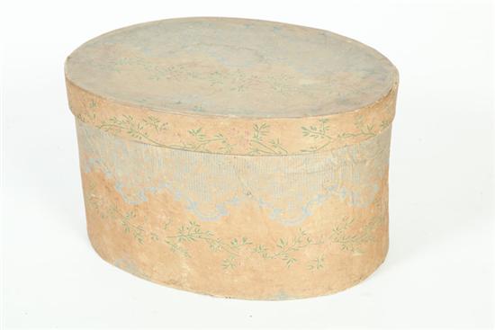 Appraisal: BAND BOX BY HANNAH DAVIS Jaffrey New Hampshire ca Floral