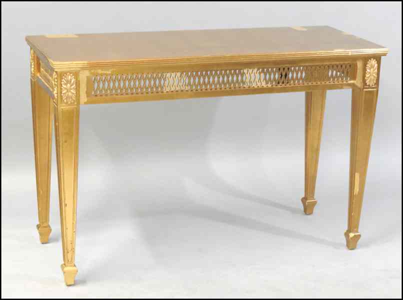 Appraisal: CONTEMPORARY PAINTED CONSOLE TABLE H '' W '' D ''