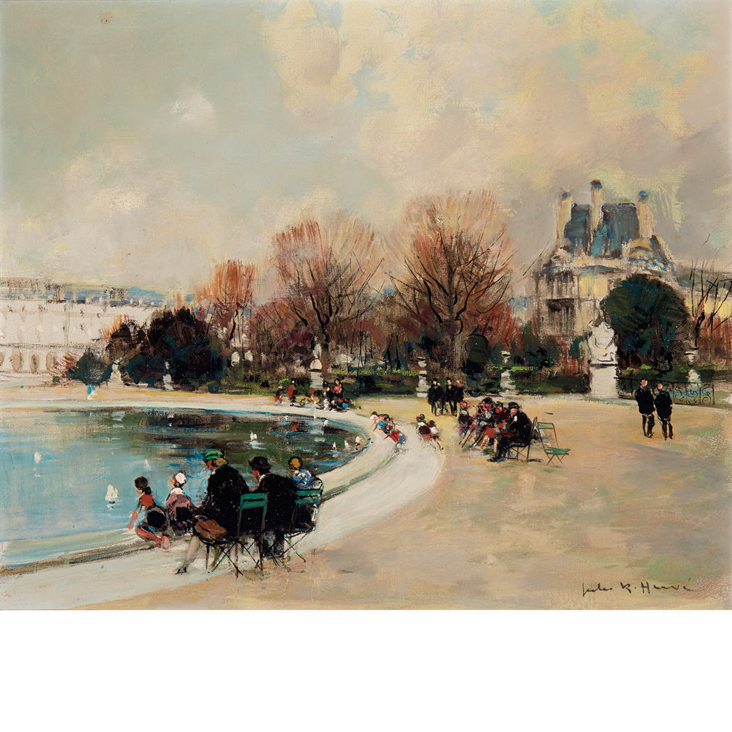 Appraisal: Jules Rene Herve French - Le Bassin Jardin des Tuileries