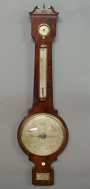 Appraisal: - English barometer signed F A Pizzala Charles Strt Hatton