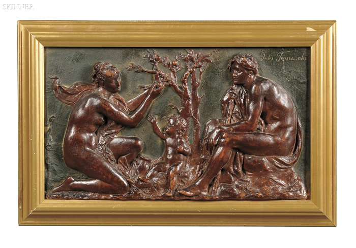 Appraisal: Louis Julien Jules Franceschi French - Bas-Relief with Classical Figures