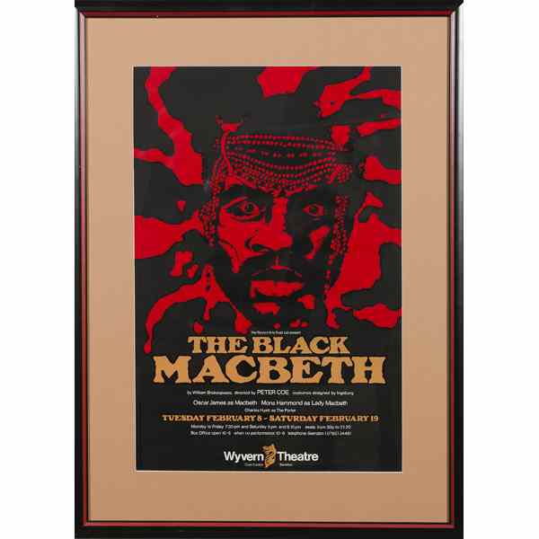 Appraisal: The Black Macbeth Theater Poster A colored silkscreen for The