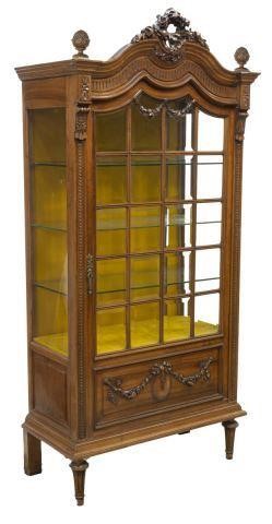 Appraisal: French Louis XVI style walnut display cabinet early th c