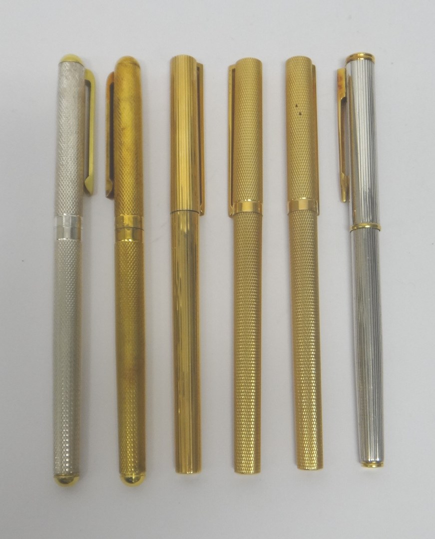 Appraisal: A silver plated and gilt metal cased fountain pen detailed