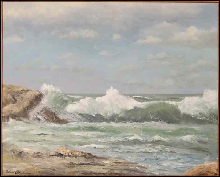 Appraisal: PALMER CHRISMAN - SEASCAPE Oil on canvas signed ''x ''