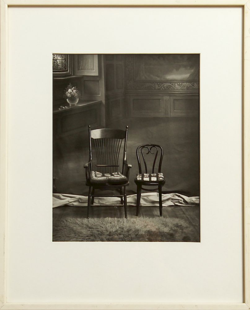 Appraisal: Evelyn Hofer Chairs B W Photograph Evelyn Hofer German -