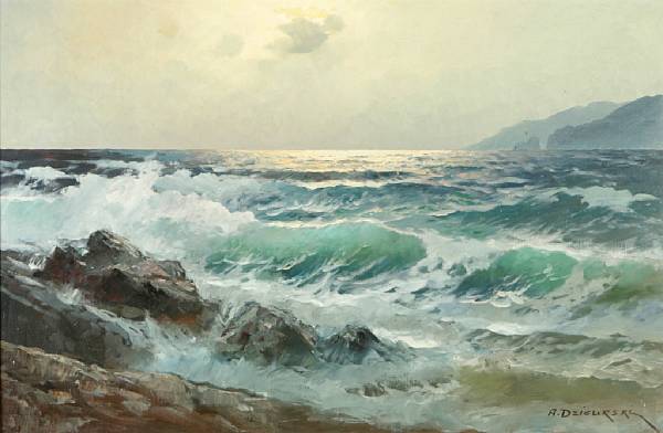 Appraisal: Alexander Dzigurski Yugoslavian American - Seascape signed 'A Dzigurski' lower