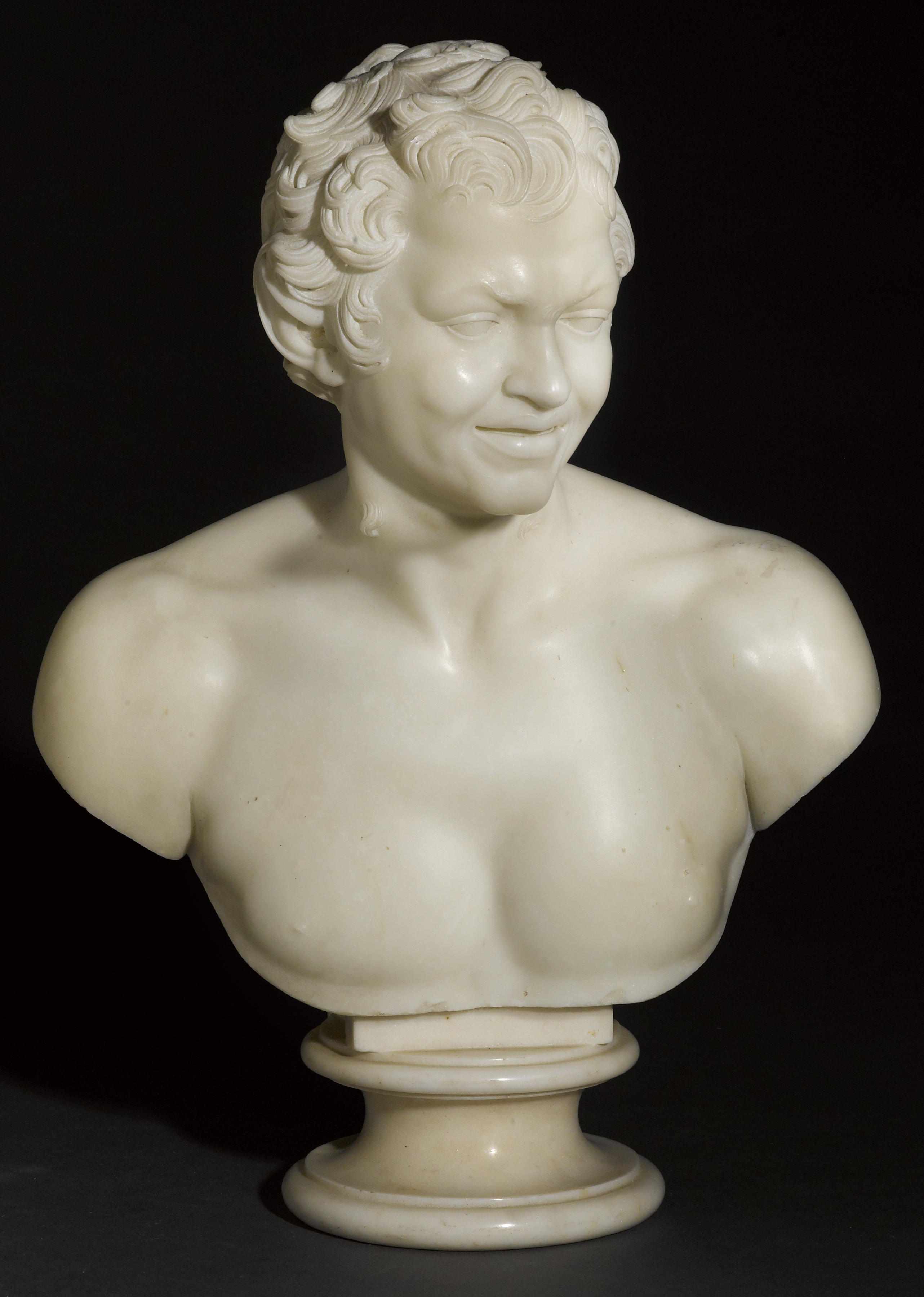 Appraisal: An Italian marble bust of a Faun after the antique