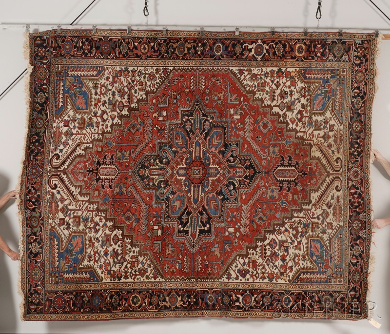 Appraisal: Heriz Carpet Northwest Persia second quarter th century slight end