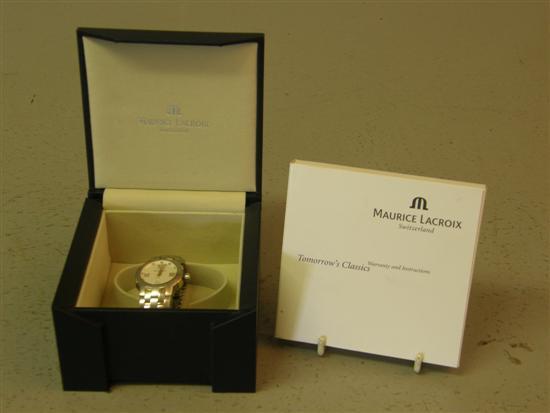 Appraisal: Maurice Lacroix stainless steel ladies wristwatch in original box with