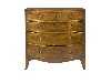 Appraisal: A GEORGE IV MAHOGANY BOW FRONTED CHEST OF DRAWERS fitted