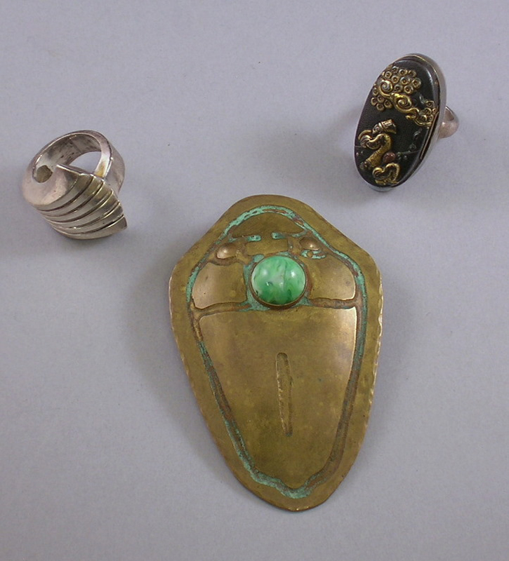 Appraisal: Three Jewelry Items including a Forest Craft Guild Arts Crafts