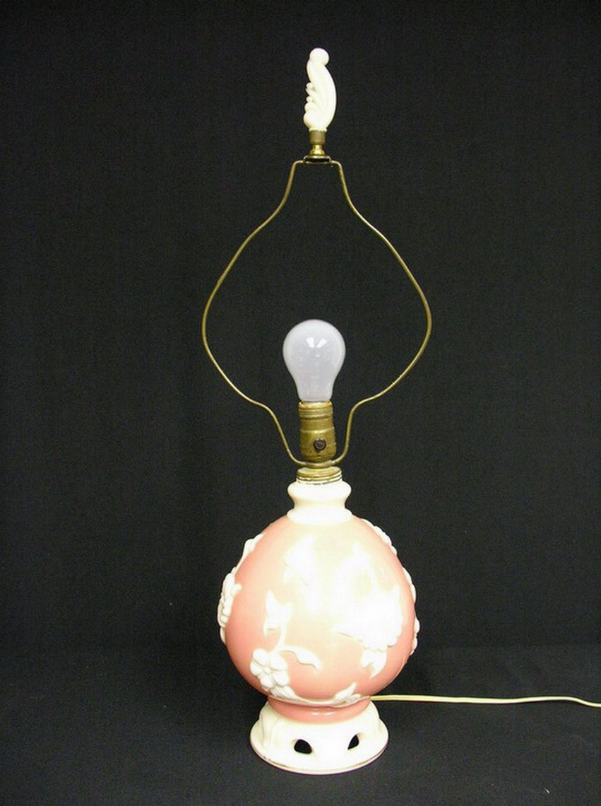 Appraisal: ALADDIN ALACITE FINIAL LAMP Interior light in base Size top