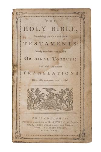 Appraisal: THE AITKEN BIBLE BIBLE IN ENGLISH The Holy Bible Containing