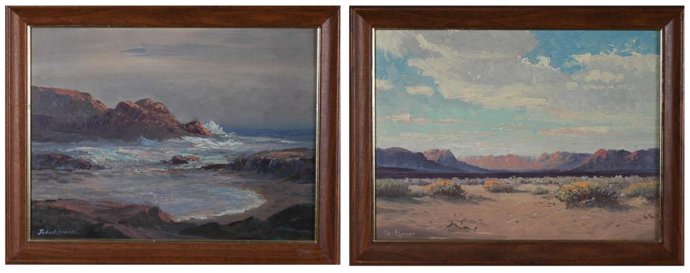 Appraisal: JOHN A CONNER California Illinois - two oils on board