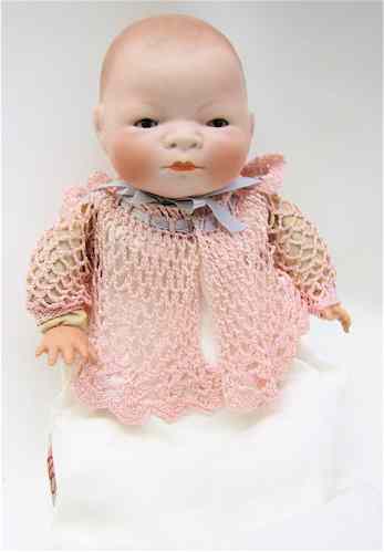 Appraisal: GERMAN GRACE S PUTNAM BISQUE HEAD BYE-LO BABY having brown