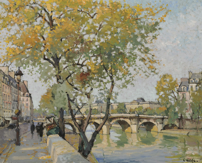 Appraisal: Constantine Kluge French - Le Pont Neuf en Automne Signed