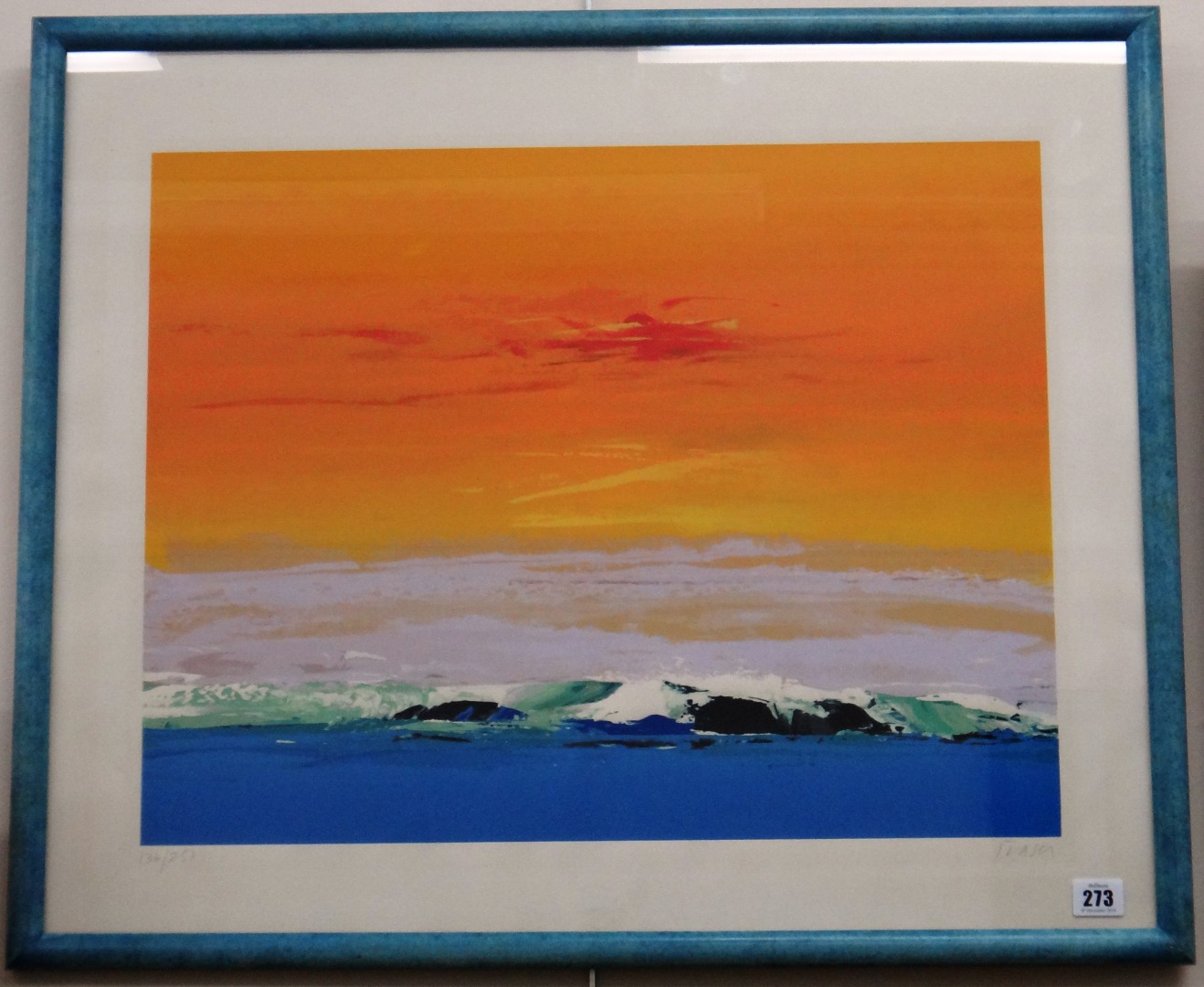 Appraisal: Donald Hamilton Fraser British - Seascapes Composition - Sunrise signed