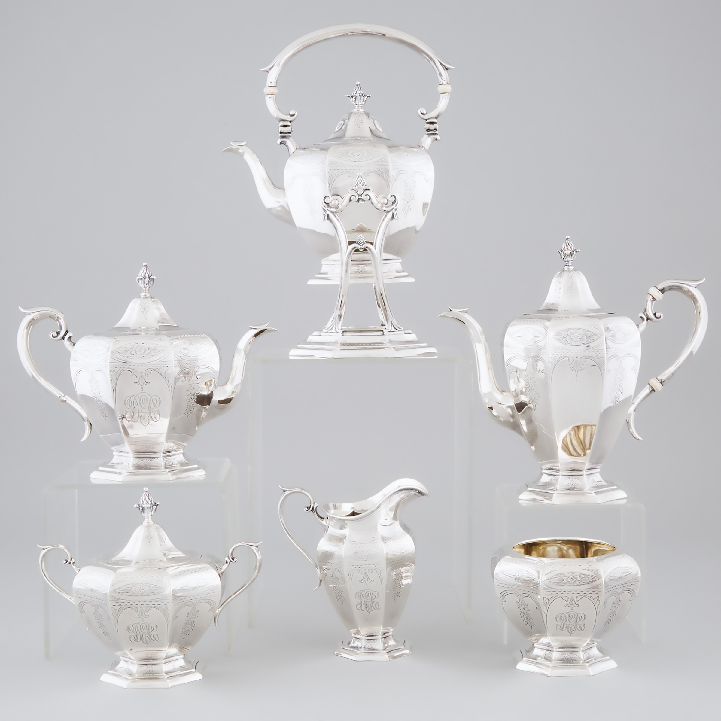 Appraisal: American Silver Tea and Coffee Service Gorham Mfg Co early