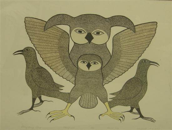 Appraisal: Kenojuak Inuit School 'Strong Young Wings' signed lithograph Dorset limited