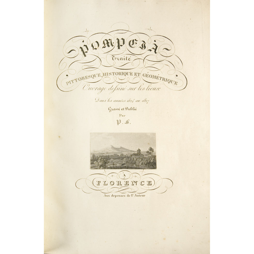 Appraisal: POMPEII FUMAGALLI PAOLO Pompeia traite pittoresque historique et geometrique ouvrages