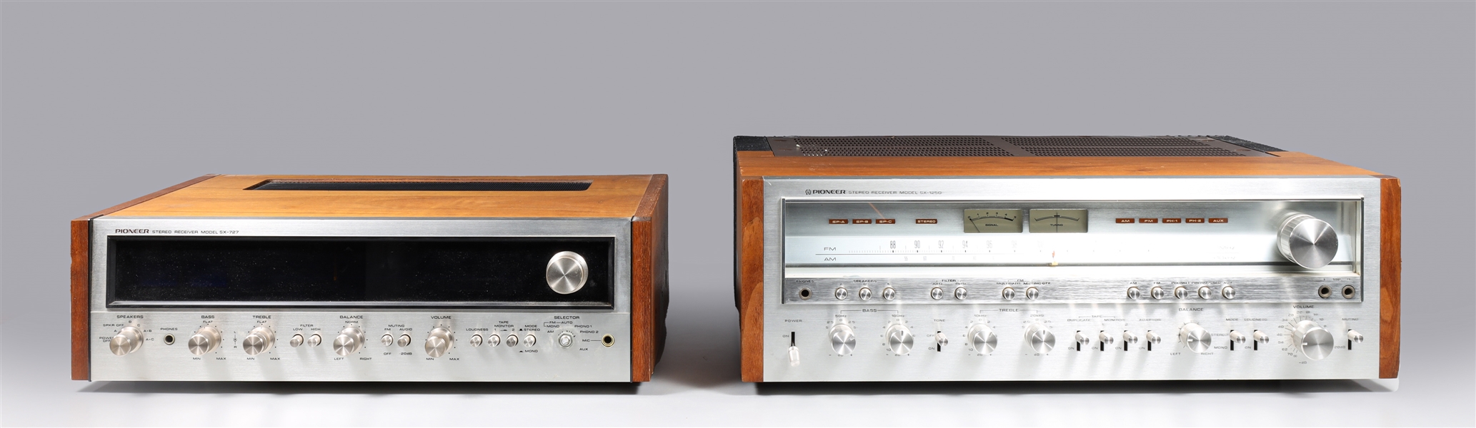 Appraisal: Group of two vintage Pioneer stereo receivers and various parts