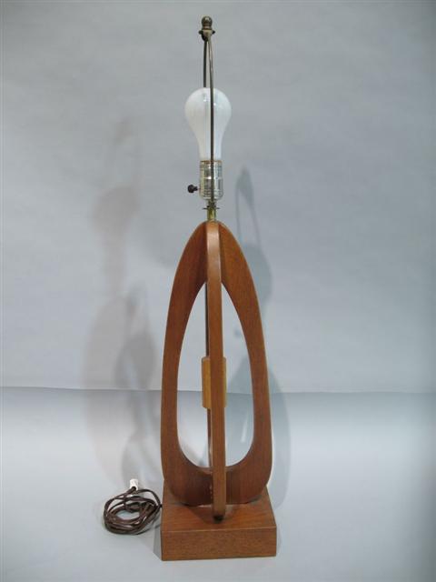 Appraisal: MODERN WOODEN LAMP WITH SHADE h w d in Provenance