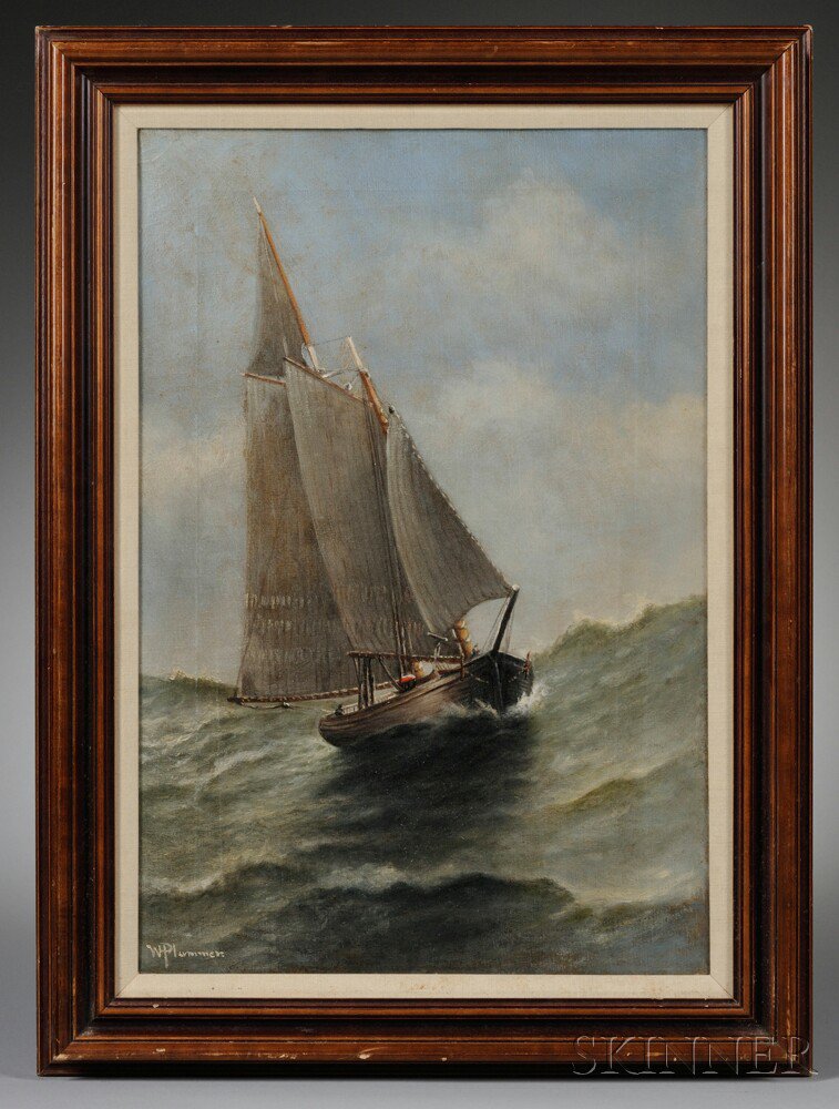 Appraisal: W H Plummer American th th Century Schooner in Rough