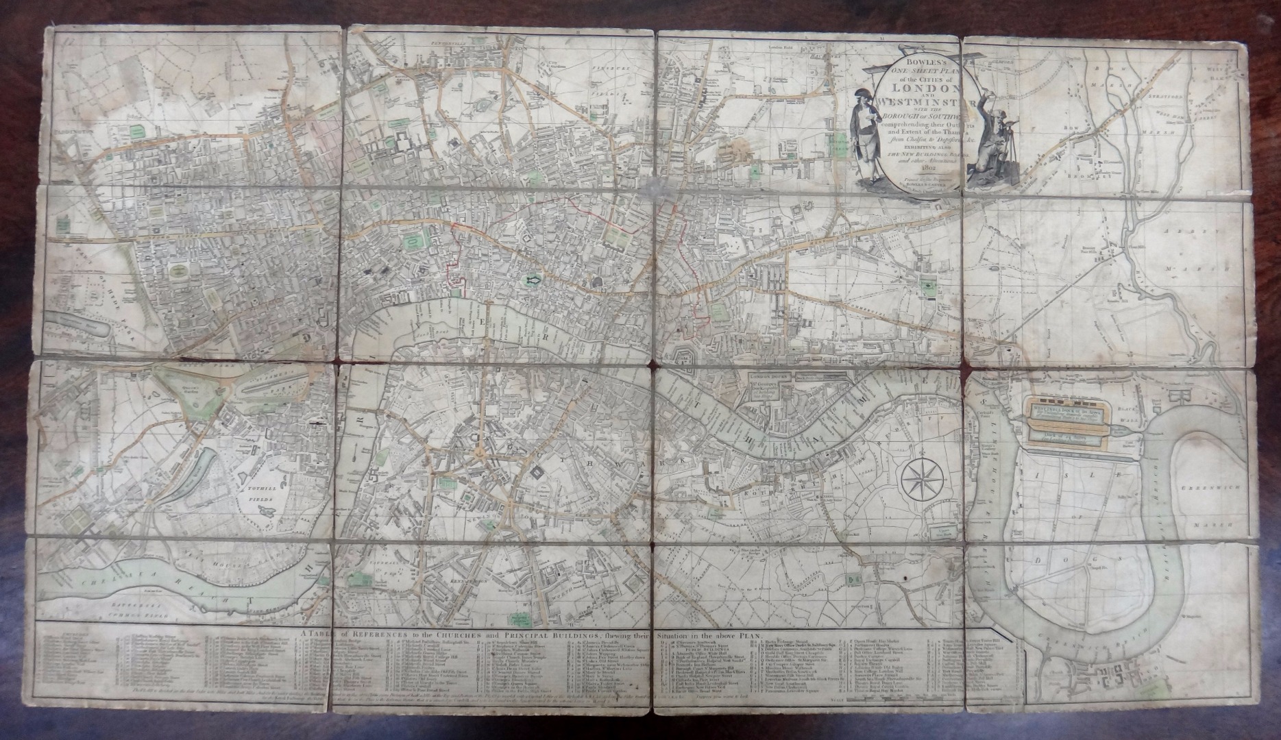 Appraisal: Bowles Carver one sheet plan of the Cities of London