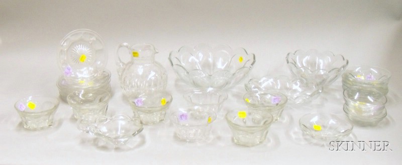 Appraisal: Twenty-six Pieces of Heisey Colorless Pressed Glass Tableware and a