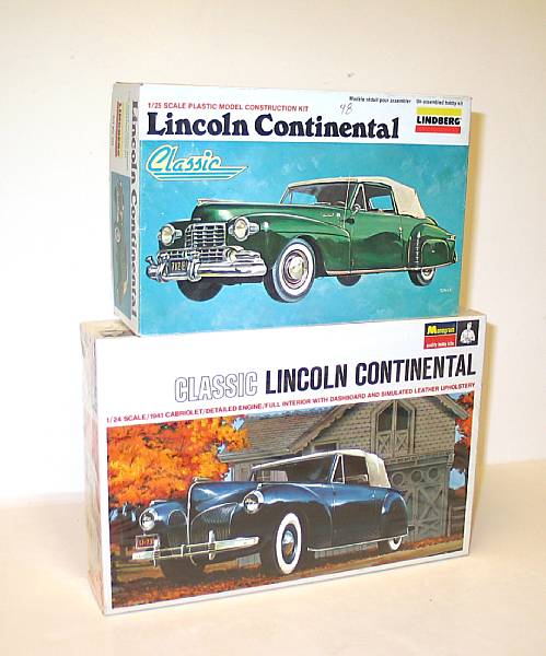 Appraisal: Lincoln Continental kits Lot of assorted Lincoln plastic boxed models