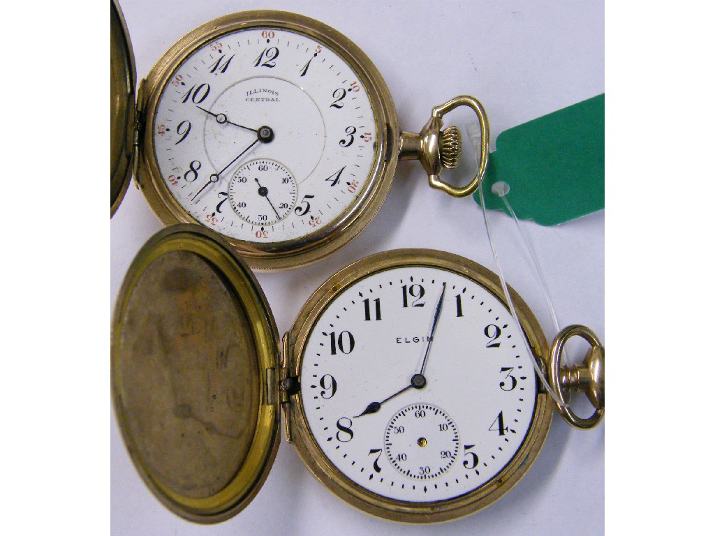 Appraisal: Elgin National Watch Co gold plated lever hunter pocket watch