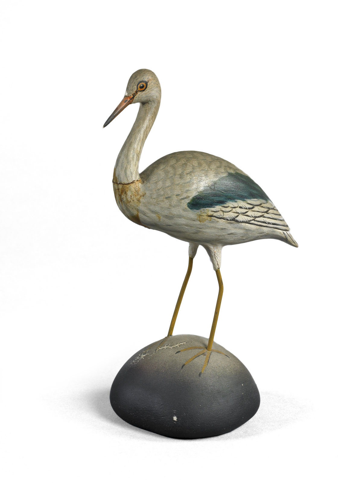 Appraisal: A ELMER CROWELL - CARVED AND PAINTED SHORE BIRD CIRCA